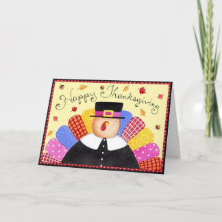 Happy Thanksgiving Turkey Holiday Card