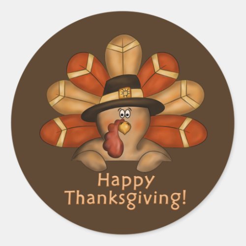 Happy Thanksgiving Turkey Holiday sticker
