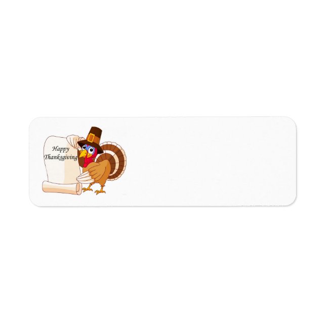 Happy Thanksgiving turkey Label (Front)