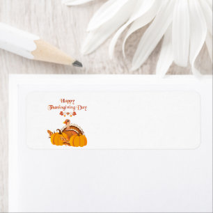 Happy Thanksgiving turkey Label
