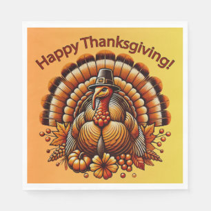 Happy Thanksgiving Turkey Napkins