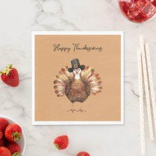 Happy Thanksgiving Turkey Napkins