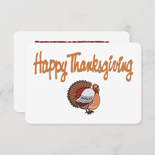 Happy Thanksgiving Turkey Note Card