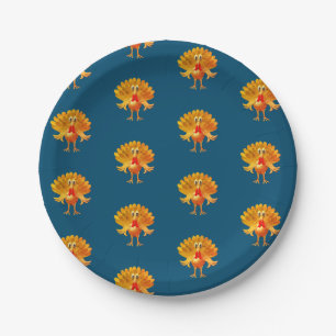 Happy Thanksgiving Turkey, Paper Plates