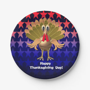 Happy Thanksgiving Turkey,Personalized Paper Plates