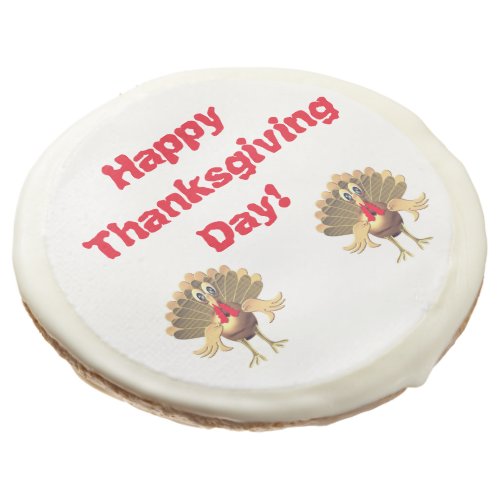 Happy Thanksgiving TurkeyPersonalized Sugar Cookie