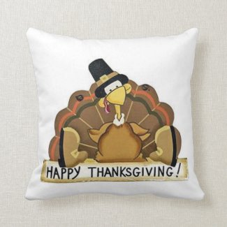 Happy Thanksgiving Turkey Pillow