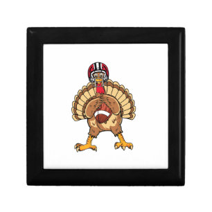 Happy Thanksgiving Turkey Playing Football Dad Men Gift Box
