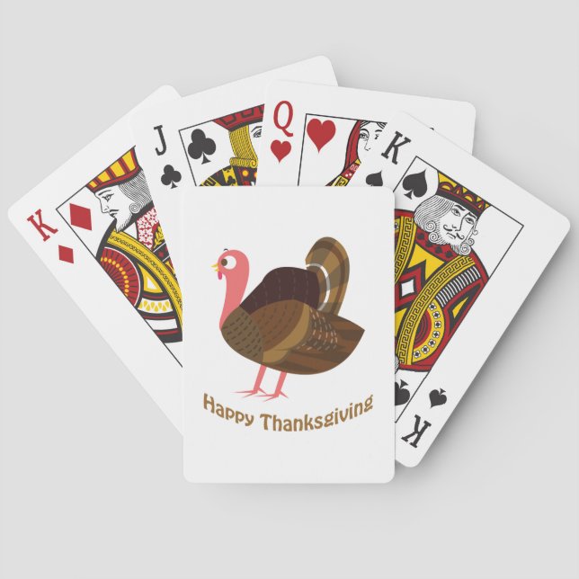 Happy Thanksgiving! Turkey Poker Cards (Back)