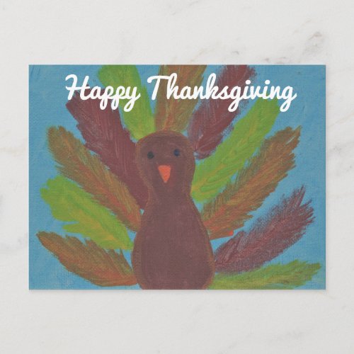 Happy Thanksgiving Turkey Postcard