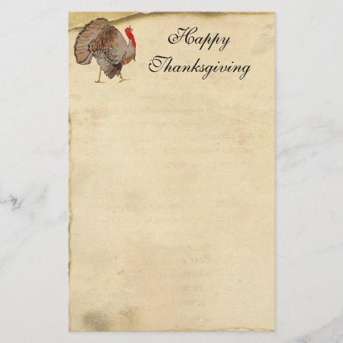 Happy Thanksgiving Turkey Stationery