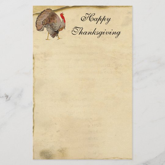 Happy Thanksgiving Turkey Stationery | Zazzle.com