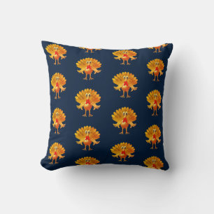 Happy Thanksgiving Turkey, Throw Pillow