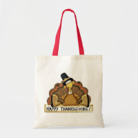 Happy Thanksgiving Turkey Tote Bag