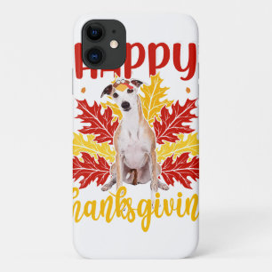 Happy Thanksgiving Turkey Whippet lover Gift iPhone 11 Case