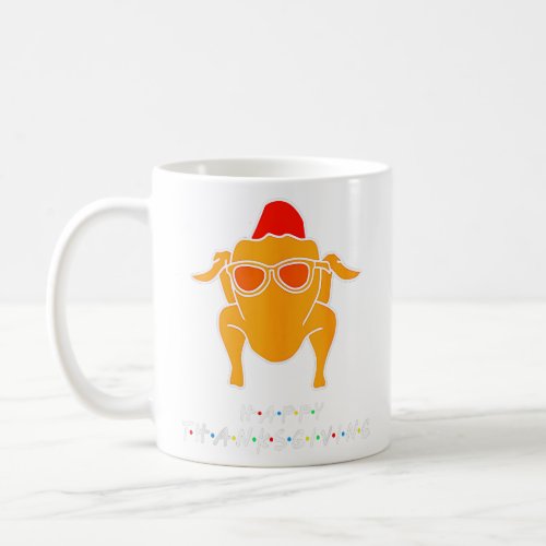 Happy Thanksgiving Turkey With Hat Funny Gift For  Coffee Mug