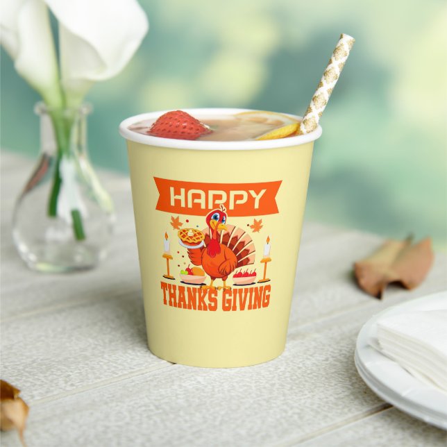 Happy Thanksgiving Turkey with Pie Paper Cups (Insitu)