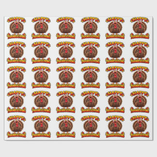 Happy Thanksgiving Turkey Wrapping Paper