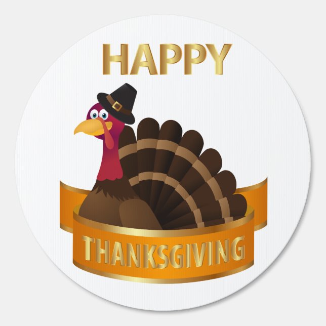 Happy Thanksgiving Turkey Yard Sign (Front)