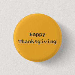 Happy Thanksgiving Typography Button