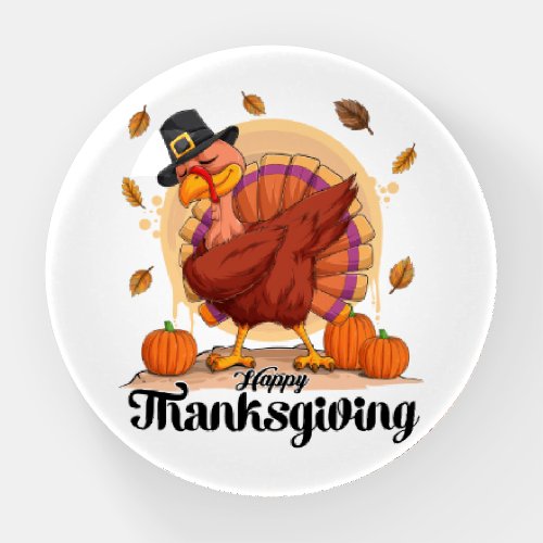 Happy Thanksgiving Typography Paperweight