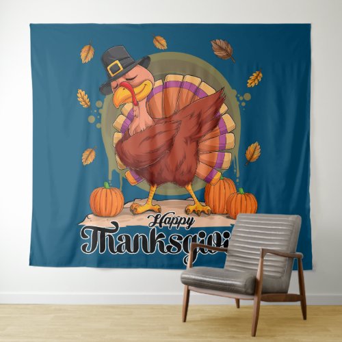 Happy Thanksgiving Typography Tapestry