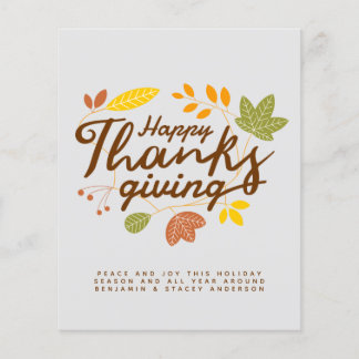 Happy Thanksgiving Typography Year in Review