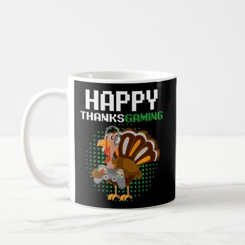 Happy Thanksgiving Video Game Controller Boy Pilgr Coffee Mug