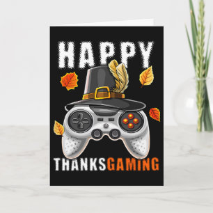 Happy Thanksgiving Video Game Controller Pilgrim C Card
