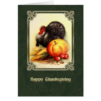 Happy Thanksgiving. Vintage Art Cards by oldandclassic at Zazzle
