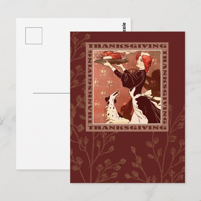 Happy Thanksgiving. Vintage Art Postcard (Front/Back)