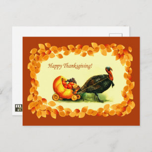 Happy Thanksgiving. Vintage Design Postcards