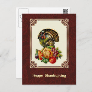Happy Thanksgiving. Vintage Design Postcards