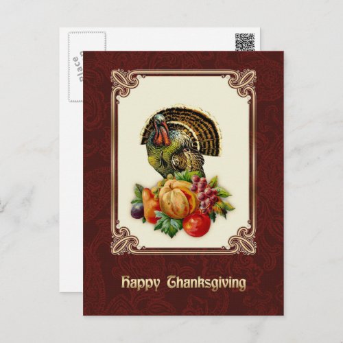 Happy Thanksgiving Vintage Design Postcards