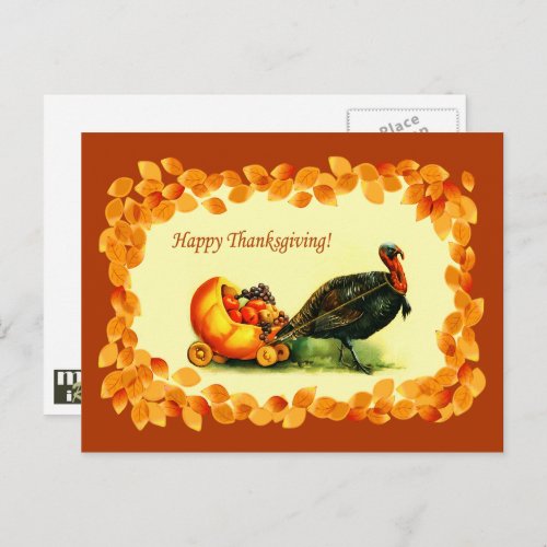 Happy Thanksgiving Vintage Design Postcards