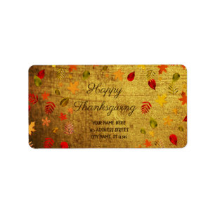 Happy Thanksgiving Vintage-Look,personalized Label
