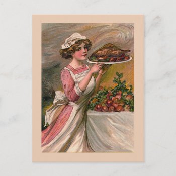 "happy Thanksgiving" Vintage Postcard by PrimeVintage at Zazzle