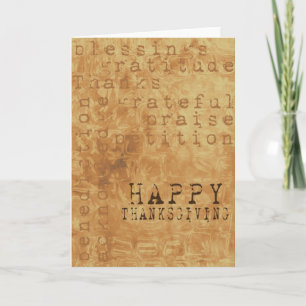 Happy Thanksgiving Vintage Styled Greeting Card