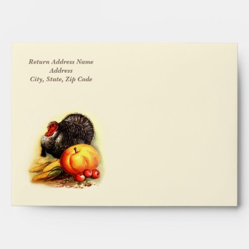 Happy Thanksgiving Vintage Turkey Envelopes