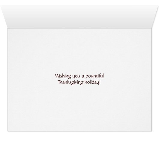 Happy Thanksgiving Wild Turkey (Inside Horizontal (Bottom))