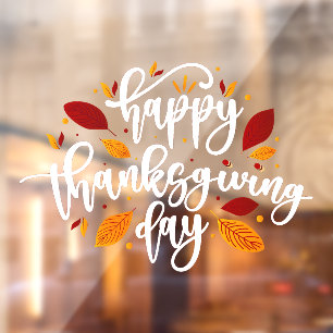 Happy Thanksgiving Window Cling