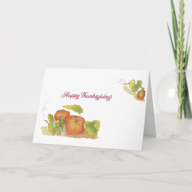 Happy Thanksgiving Wishes - Greeting Card (Front)