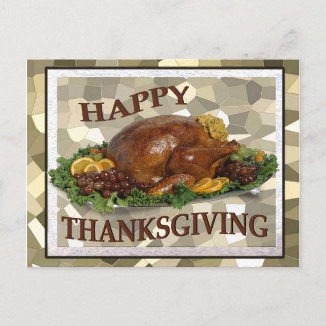 Happy Thanksgiving Wishes Post Card - Customize it (Front)