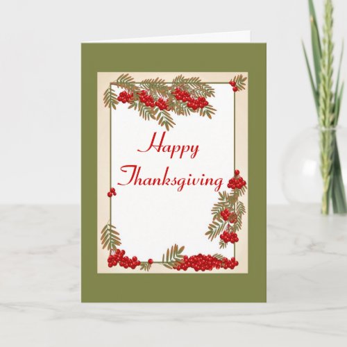 Happy Thanksgiving with rowan custom text Holiday Card