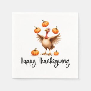 Happy Thanksgiving with turkey Napkins
