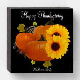 Happy Thanksgiving Wood Box Sign