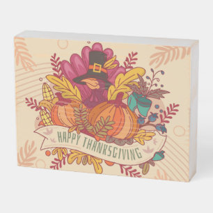 Happy Thanksgiving Wooden Box Sign