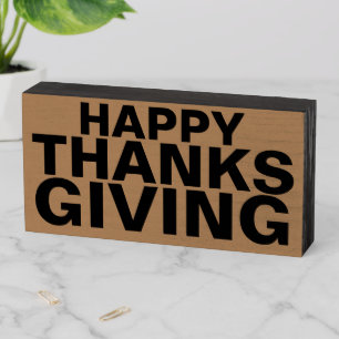 Happy Thanksgiving Wooden Box Sign