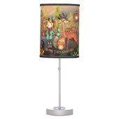 Happy Thanksgiving Woodland Animals Table Lamp (Front)