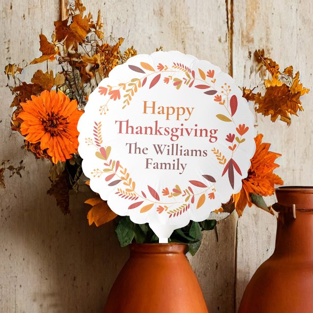 Happy Thanksgiving Wreath Cute Custom Balloon (Creator Uploaded)